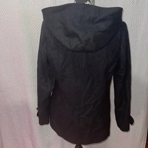 Braetan Women’s Wool Blend Toggle Hooded Coat Jacket Black Size Small