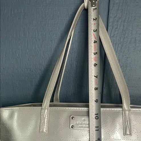 Kate Spade  silver Structured Tote Bag