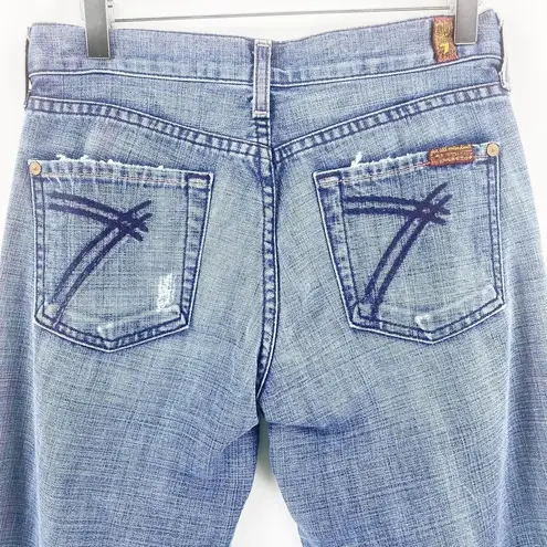 7 For All Mankind  Crop Dojo Light Wash Denim Jeans