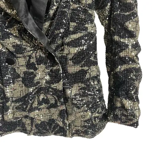 Rotate Birger Christensen Augustina Black Jacquard Sequin Blazer Size 4 - Image 9