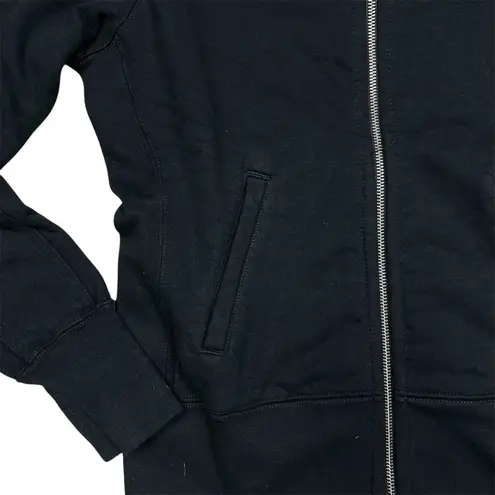 NWOT American Giant Women's Black Moto Full Zip Sweatshirt Jacket Size S Casual