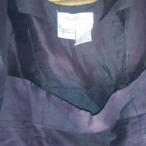 Max Mara 10 Linen Sleeveless Brown Lined Wrap Top