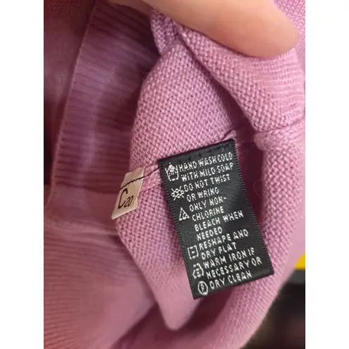 August Silk Cashmere Silk Pink Button Up Cardigan Size M