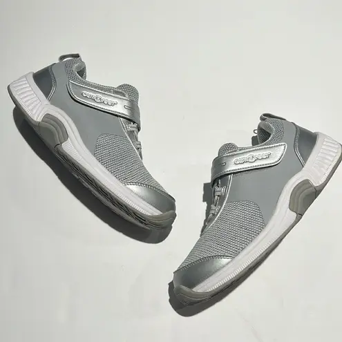 Orthofeet Joelle stretch knit sneaker size 6M B61 Silver