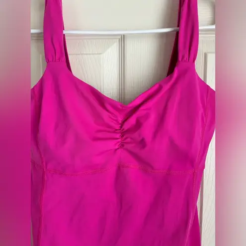 Lululemon Pink Aria Tank II with Built in Bra & Removable Padding