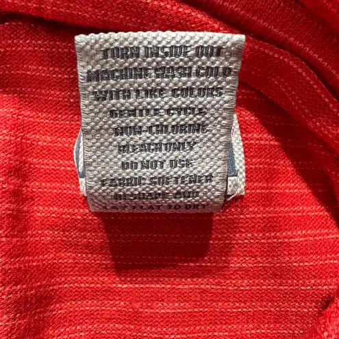 Duluth Trading S'no Sweat Turtleneck Sweater Large Women Orange Stripe Coolmax