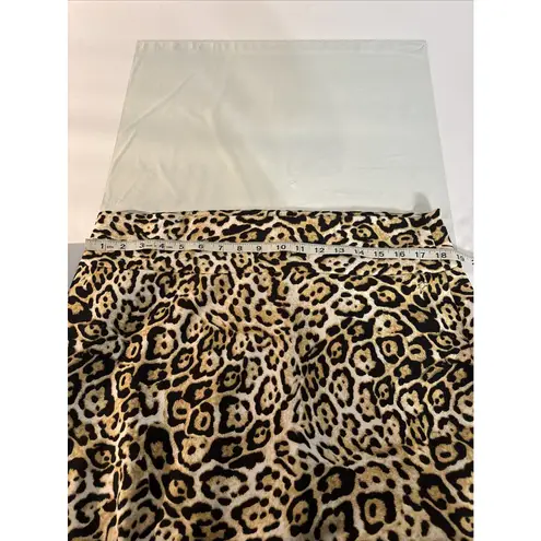 Thalia Sodi New Women Leopard Animal Pencil Print Skirt Size XXL elastic waist