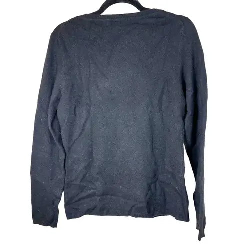 Peck & Peck 2 Ply 100% Cashmere Black Long Sleeve Sweater Women's Size Medium - Image 3