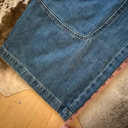 Free People  WE THE FREE Denim Amina Wide-Leg One-Piece Jumpsuit Size Large NWT