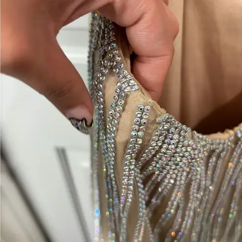 Anny Lee Cream Backless Dress