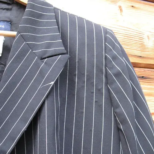 Piazza Sempione Vintage Stretch Wool Pinstripe Double Breasted Jacket Blazer L