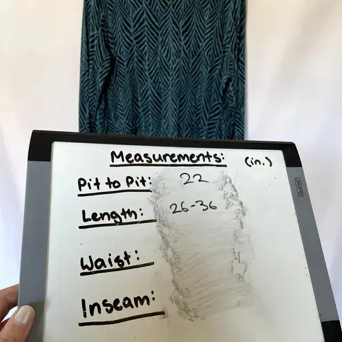 Simply Emma high low tunic long sleeved dress women's size 1XL rayon spandex Green