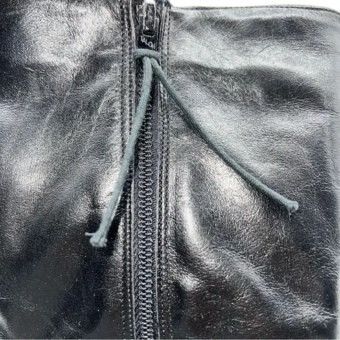 Vintage Cobbies Women Black Leather Mid