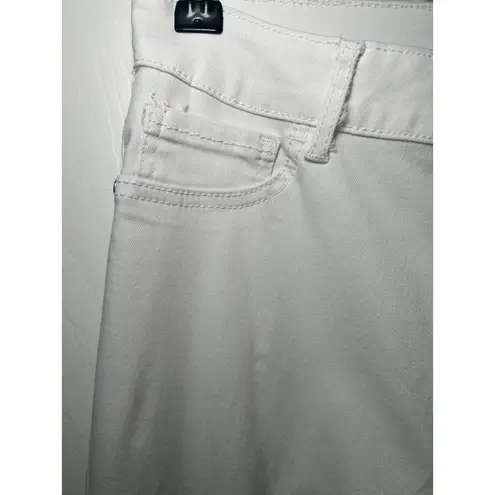 Elite Jeans Stretchy White High Rise Flare Leg Pants Women's Medium
