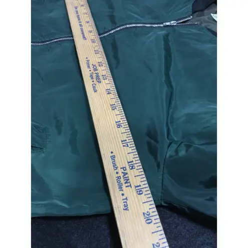 PartySu Green Bomber Jacket Lightweight Zip Up Casual Mens Womens M Size M