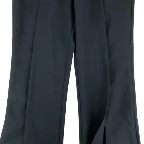 Princess Polly  Womens Size 4 Black Flare Slit Leg Pants Stretch Slacks