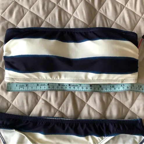 Kate Spade NEW Wide Awning Stripe Bandeau  Bikini Set XS