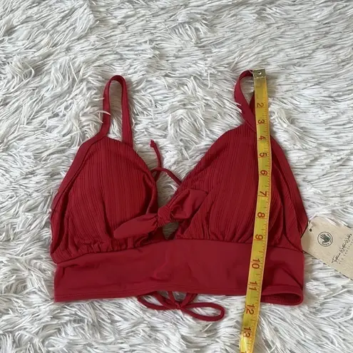 Body Glove Bikini top SENSES OLIVIA TRIANGLE front/back tie CHERRY Size D Cup