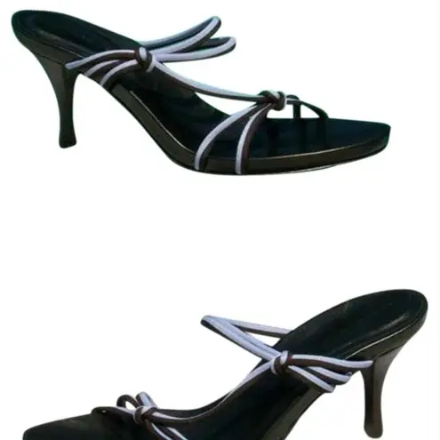 Donald Pliner Mesh Elastic Leather Shoe Expresso Lavender Strappy NWT $225 New Brown Size 7.5