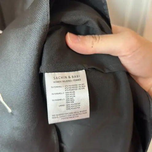 Sachin + Babi Fit & Flare Black Leaflet Couture Dress Size 0 NWT