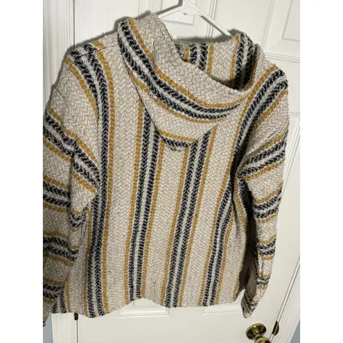 Earth Ragz Baja Joe Hoodie, Blue, Tan, Yellow, Gold Threading, Medium