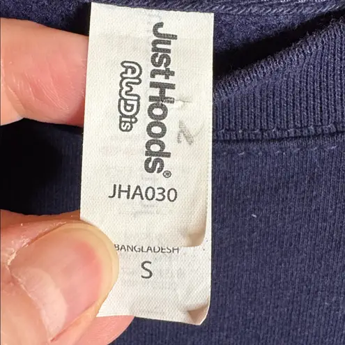 Lucky Dog Just Hoods Navy Blue Thick Volleyball Sweatshirt Size Small