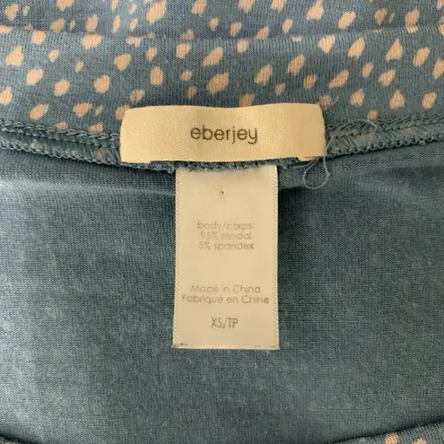 Eberjay Eberjey Pajama Top XS Blue Long Sleeve Lounge Sleepwear Cozy Soft thumbnail 4
