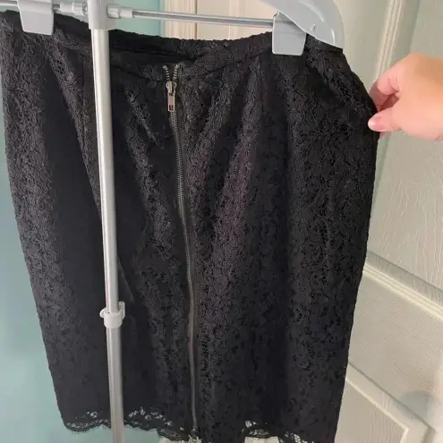 Adrianna Papell  Women's Black Lace Back Zipper Formal‎ Pencil Skirt Size 4 #177