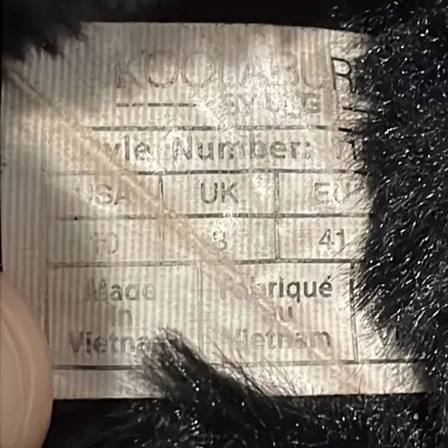 Koolaburra by Ugg Black Fuzz'd Out Faux Fur Slide Sandals Womens Size 10 EU 41