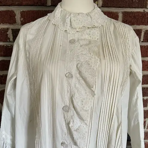Handmade VINTAGE/ANTIQUE cotton dressing gown/housecoat
