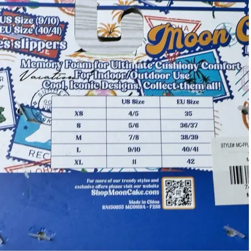 Moon Cake Women's White Fuzzy Slippers with Lemon Patch Size undefined