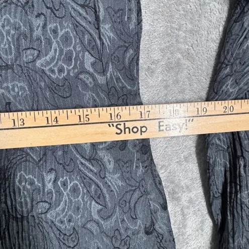 All that jazz Dress Womens 9/10 Gray Paisley Long Sleeve Layered Hem 90s Retro