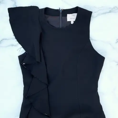 Cinq à Sept Cinq a Sept Kimberlin ruffled black cocktail mini dress size 6 small