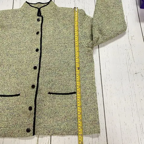 South Cotton Hand Loomed Medium Light Chunk Heavyweight Knit Cardigan Sweater