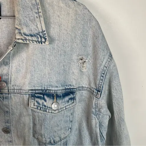 Banana Republic  Light Wash Distressed Denim Jacket