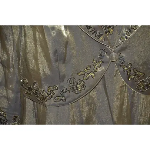 Alex Evenings ALEX Evening Formal Dress Jacket Green Iridescent Bead 18WP Mother of the Bride