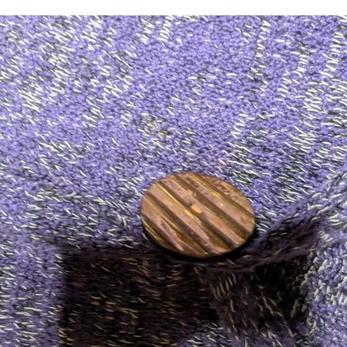 Vtg Y2K Tribe Heathered Purple Longline Shawl Collar Cotton Duster Cardigan M Size M