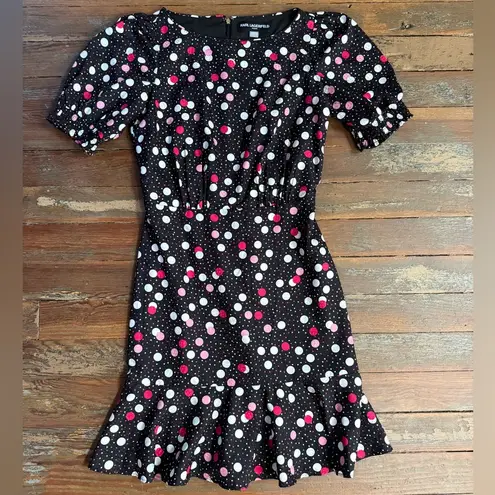 Karl Lagerfeld Karl Lagerfield Paris Jacquard Dot Flounce Dress ~ Size 4 ๐งก๐