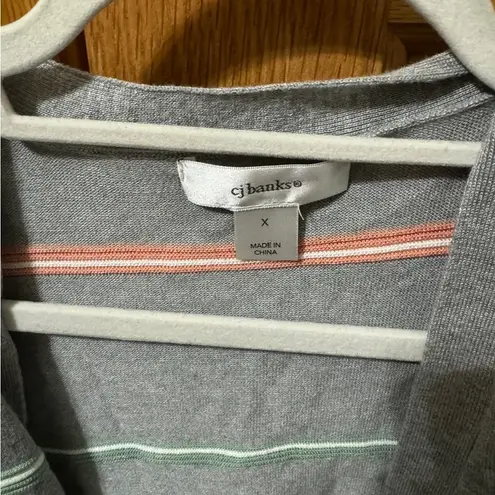 cj banks Grey stripe cardigan