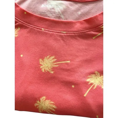 JOYSPUN PALM Print dress tee size XL Black