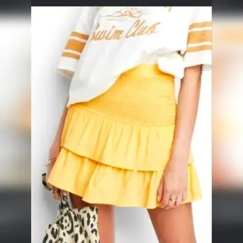 ASCOT AND HART RUCH RUFFLE SKIRT OR TOP! SUMMER IS COMING Yellow Size M