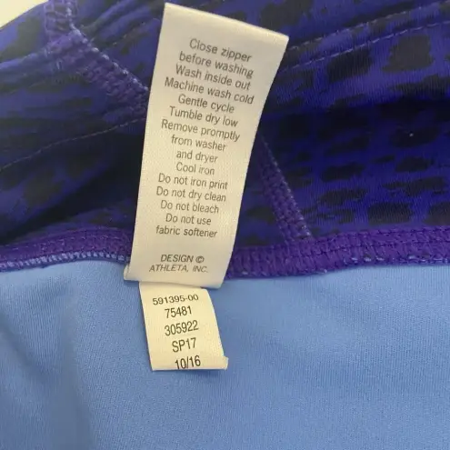 Athleta  Women's Mid Rise Asym Camo Sonar 7/8 Tight 591395 Purple ($98) Size S‎