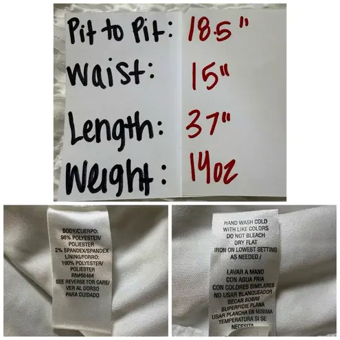 Sandra Darren 10 Lace Ruffle Dress White Textured Sleeveless Stretch Knee Length