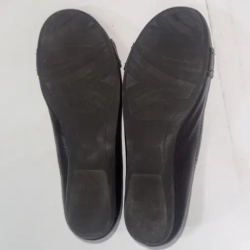 Nurture Brown Leather Ballet Flats Slip On Comfort Work Travel Minimalist Shoes Size 9.5