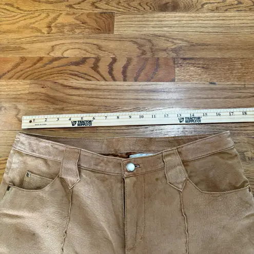 Louise Paris Suede Leather Pants Women's Size 15 Tan Brown Western Style