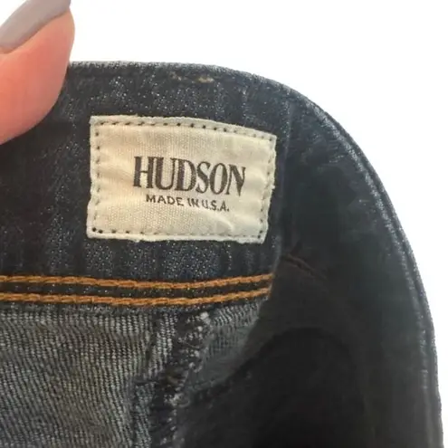 Hudson Blue Cotton Blend Raw Hem Flap Back Pockets Denim Jeans Women Sz 27