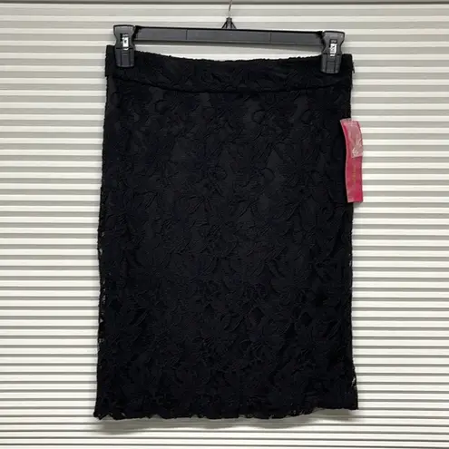 Sunny Leigh NWT Black Lace Pencil Skirt Size 2