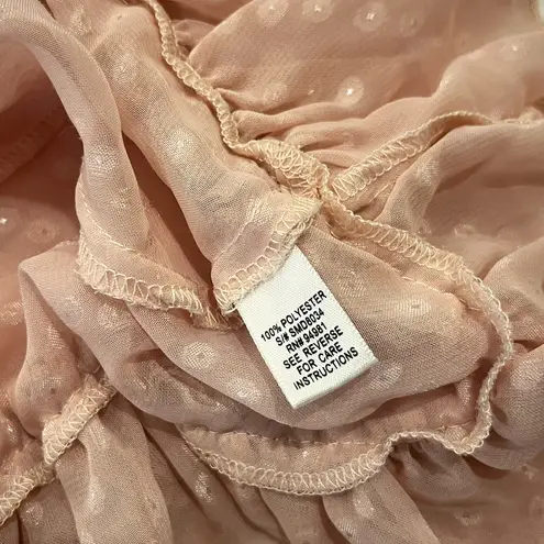 Twenty One Blush Pink Coquette Fairycore Girlypop Sheer Mesh Dress Size Medium