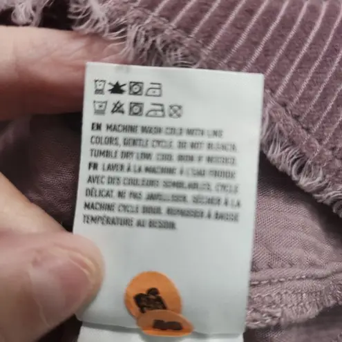 AMERICAN EAGLE Corduroy Jacket Womens Size S Purple Cropped Casual Modern