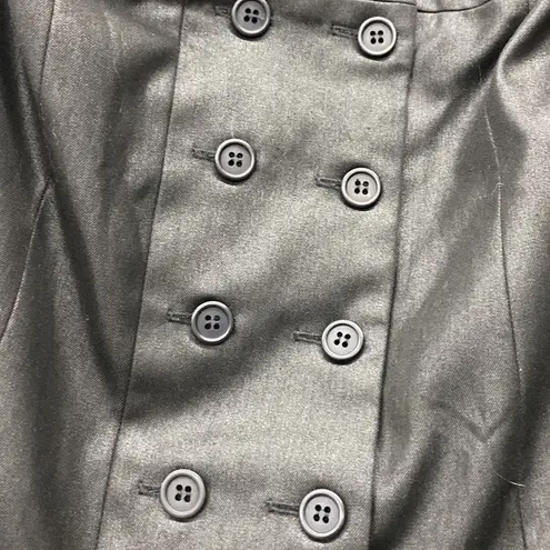 VERO MODA Y2k strapless tuxedo vest waistcoat corset buttons black 36 euro XS